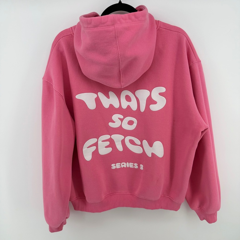THATSSOFETCH Thats So Fetch Series 3 Hoodie Pink L/XL Oversized Puff Print